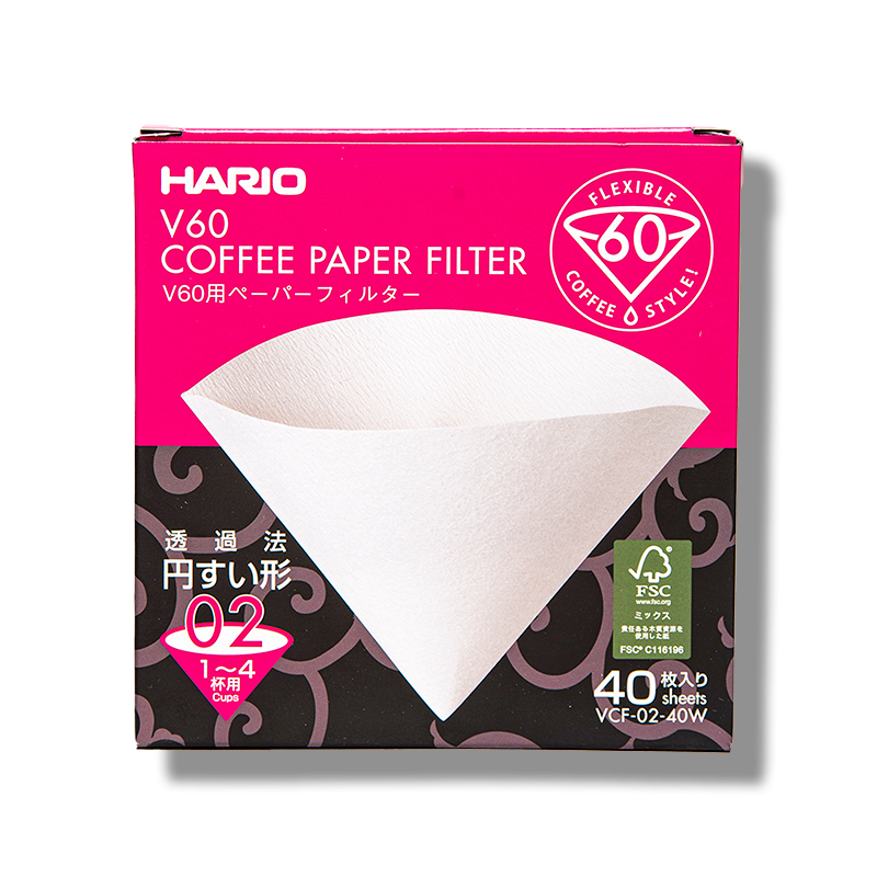 Hario v60-02 suodatinpaperit - 40kpl - Kahiwa Coffee Roasters
